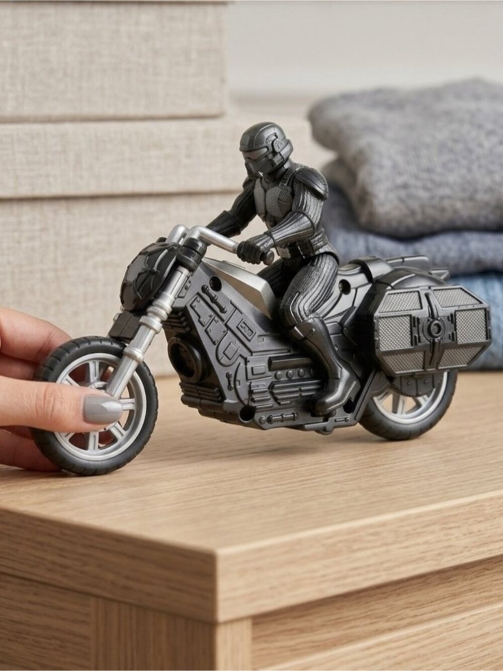 Star Wars Darth Vader Speeder Bike Motorcycle Toy Figure Black Red Wheels